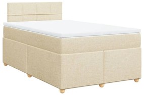 ΚΡΕΒΑΤΙ BOXSPRING ΜΕ ΣΤΡΩΜΑ ΚΡΕΜ 120X190 ΕΚ. ΥΦΑΣΜΑΤΙΝΟ 3288924