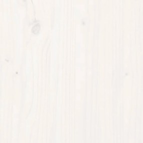Κομοδίνο Λευκό 40 x 35 x 61,5 εκ. από Μασίφ Ξύλο Πεύκου - Λευκό