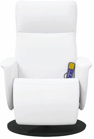 vidaXL Κάθισμα μασάζ Λευκό 71 x 90 x 105 εκ. Τεχνητό Δέρμα