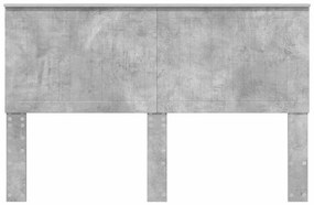 vidaXL Κεφαλάρι με κεφαλάρι Σκυρόδεμα Γκρι 150 cm Επεξεργασμένο ξύλο