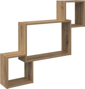 vidaXL Ράφι Τοίχου Επιτοίχιο Artisan Δρυς 91,5 x 15 x 76 εκ