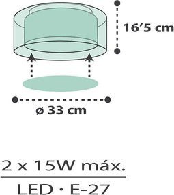 Clouds Green πλαφονιέρα (41416H)