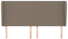 vidaXL Κεφαλάρι με Πτερύγια Taupe 183x23x118/128 εκ. Υφασμάτινο