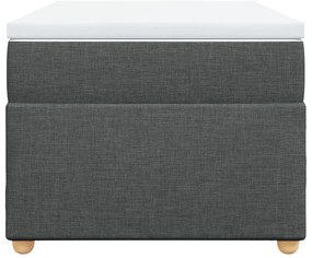 vidaXL Κρεβάτι Boxspring με Στρώμα Σκούρο Γκρι 90x200 εκ. Υφασμάτινο