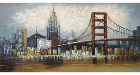 MarHome ΠΙΝΑΚΑΣ ΣΕ ΚΑΜΒΑ ΓΕΦΥΡΑ GOLDEN GATE - 120x60cm 8/KIB 15-00-23563