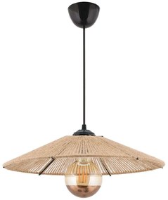 Φωτιστικό Οροφής Merten 390FLH1836 40x40x55cm 1xE27 40W Natural-Black Opviq