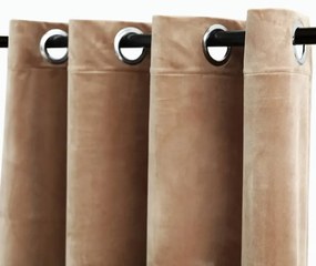 vidaXL Κουρτίνες Συσκότισης με Κρίκους 2 τεμ. Μπεζ 140x225 εκ. Βελούδο