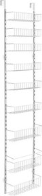 VEVOR 9-Tier Over the Door Pantry Organizer Hanging Storage Rack Adjustable