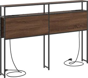 vidaXL Κεφαλάρι Αποθήκης με ράφι Καφέ δρυς 120 cm Επεξεργασμένο ξύλο