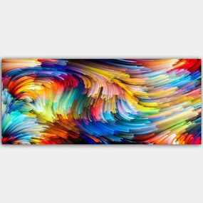 Πίνακας Καμβάς 451ERN1433 120x50cm Multi Wallity Οριζόντιοι Ξύλο, Καμβάς