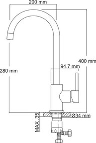 Karag Rosa 7950 Cromo - Μπαταρία Κουζίνας