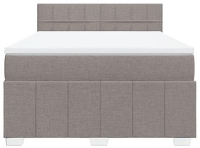 Κρεβάτι Boxspring με Στρώμα Taupe 140x190 εκ. Υφασμάτινο 3289367