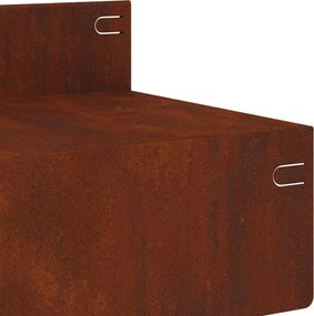 vidaXL Περίγραμμα γκαζόν 10 τμχ. 100 x 10 x 8 εκ Ατσάλι Σκ rusty