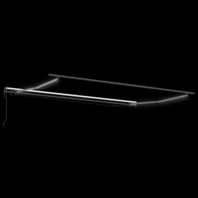 vidaXL Τέντα Πτυσσόμενη Αυτόματη με LED Ανθρακί / Λευκή 450x300 εκ.