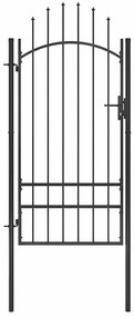 vidaXL Καγκελόπορτα Μαύρη 1 x 2,5 μ. Ατσάλινη