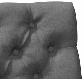 vidaXL Ταπετσαρισμένο κεφαλάρι Σκούρο Γκρι 90 cm Στερεά ξυλεία πεύκου