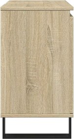 vidaXL Ντουλάπι Μπάνιου Sonoma Δρυς 58 x 33 x 60 εκ. από Επεξεργ. Ξύλο