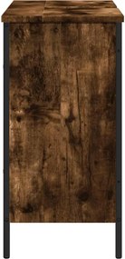 vidaXL Ντουλάπι Νιπτήρα Μπάνιου Καπνιστή Δρυς 80x30x60 εκ. Επεξ. Ξύλο