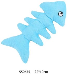 Λούτρινο παιχνίδι σκύλου ψάρι - 22x10cm - 12pcs - 550675