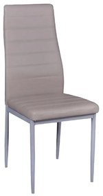 Καρέκλα Jetta ΕΜ966,96 Cappuccino 40x50x95 cm Σετ 6τμχ Μέταλλο,PVC