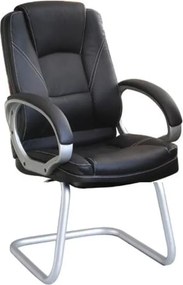 BF6950V Πολυθρόνα Γραφείου Επισκέπτη, Pu Μαύρο   2τμχ