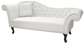 ΑΝΑΚΛΙΝΔΡΟ T.CHESTERFIELD HM3007.02 PU ΛΕΥΚΟ ΑΡ. ΜΠΡΑΤΣΟ 190x61x84Yεκ. (1 Τεμμάχια)