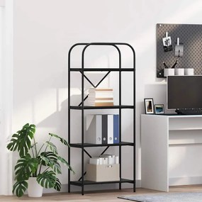 vidaXL Ράφι Βιβλίων Μαύρη δρυς 60 x 30 x 146 εκ Επεξεργασμένο ξύλο