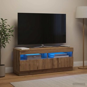 vidaXL Ντουλάπα LED Τηλεόρασης Artisan Δρυς Επεξεργασμένο Ξύλο