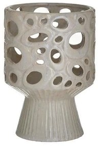 Βάζο Διάτρητο Κεραμικό 3-70-078-0021 15Χ23 Beige Inart Ceramic