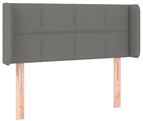 vidaXL Κεφαλάρι Κρεβατιού LED Σκούρο Γκρι 93x16x78/88 εκ. Υφασμάτινο