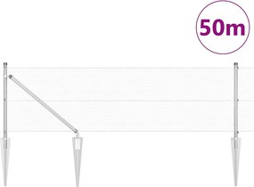 vidaXL Στύλος Περιφράξεων Ασημί 50 x 0,4 μ (12 x 12 mm mesh) Ατσάλι