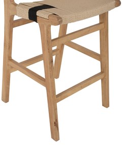 ΣΚΑΜΠΟ ΜΕΣΑΙΟΥ ΥΨΟΥΣ HM9325.01 RUBBERWOOD &amp; ΣΧΟΙΝΙ-ΦΥΣΙΚΟ RUSTIC 45x46x95Υεκ.