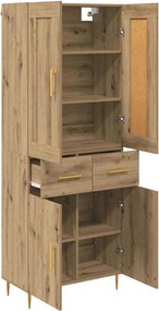 vidaXL Highboard Artisan Oak 69,5 x 34 x 180 εκ. Επεξεργασμένο ξύλο