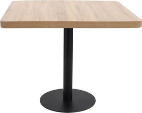 vidaXL Τραπέζι Bistro Ανοιχτό Καφέ 80 x 80 εκ. από MDF