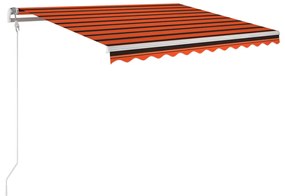 vidaXL Τέντα Συρόμενη Αυτόματη Πορτοκαλί / Καφέ 300 x 250 εκ.