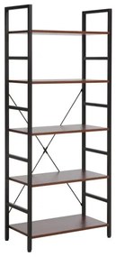 REGAŁ LOFT R5 CIEMNY ORZECH/CZARNY DIOMMI-80-3893