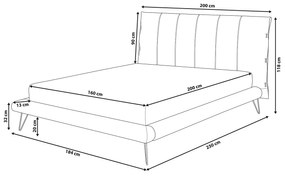 Κρεβάτι Berwyn 288, Διπλό, Άσπρο, 160x200, Οικολογικό δέρμα, Τάβλες για Κρεβάτι, 184x230x118cm, 44 kg, Ξύλο: Λεύκα | Epipla1.gr