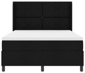 vidaXL Κρεβάτι με Στρώμα Μαύρο 160x200 cm Ύφασμα