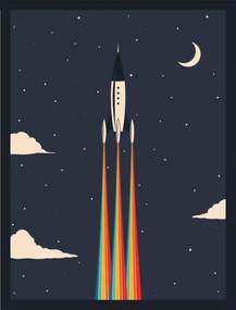 Εικονογράφηση vintage rocket poster, martinwimmer