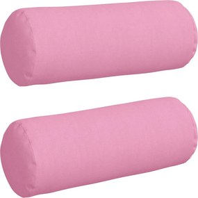 vidaXL Μαξιλάρια Στήριγμα 2 pcs Ροζ Ø 25 x 70 cm ύφασμα