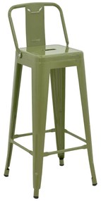 Σκαμπό μπαρ με πλάτη Utopia pakoworld μέταλλο σε λαδί απόχρωση 42x42x97εκ