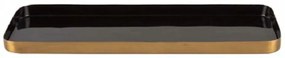 Πιατέλα Festive PT3855BK M 13x2cm Black-Gold Present Time Metal
