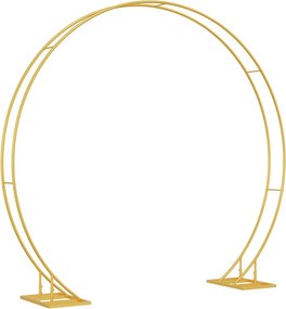 vidaXL Διπλός Γάμος Αψίδα Χρυσό 220 x 45 x 200 εκ. Ατσάλι