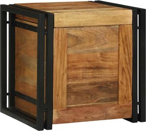 vidaXL Κουτί αποθήκευσης Καφέ και Μαύρο 40 x 40 x 40 cm