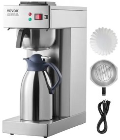 VEVOR 12 Cups Commercial Drip Coffee Maker with Thermal Carafe Restaurant Office