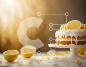 Σετ των 2 Intra Συλλεκτικό Ξύλινο Παζλ Plywood 4mm - Λευκό παγωμένο κέικ λεμονιού με φέτες λεμονιού Σε Ξύλινο Κουτί - Διαστάσεις: 10x10 cm – 25 κομμάτια