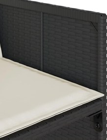 vidaXL Σετ Τραπεζαρίας Κήπου 13τεμ. Μαύρο από Συνθ. Ρατάν με Μαξιλάρια