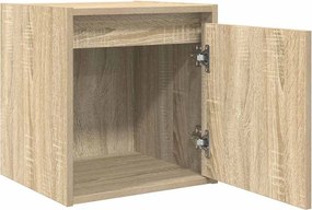 vidaXL Κομοδίνα Επιτοίχια 2 τεμ. Sonoma Δρυς 38x34x40 εκ.