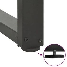 Πόδια τραπεζιού μπαρ σχήμα T 2 τεμ. Ανθρακί 60x35x(100-101) εκ. - Ανθρακί
