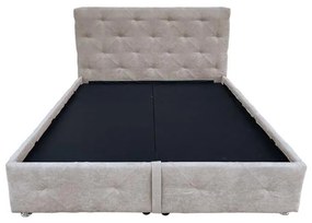 Επενδυμένο Κρεβάτι Libert Fylliana με Πάτωμα  Μπέζ 160x200 εκ. 170x220x110 εκ.